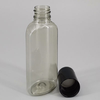 Clear Black 37*26*80mm 50ml Empty Squeeze Bottle